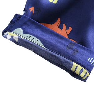 Cozy and Cute: Kids Dinosaur Print Pajama Set for Sweet Dreams!