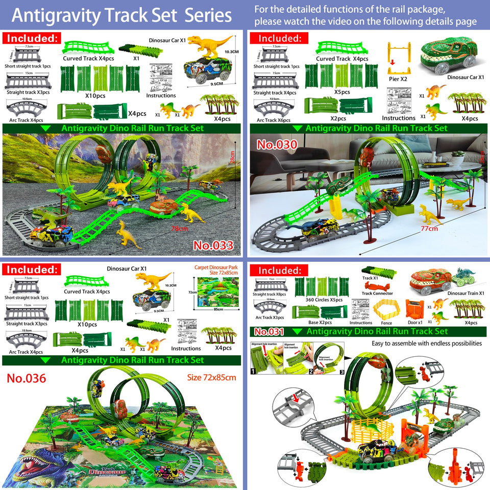 Anti-Gravity Dinosaur Curved Track Set