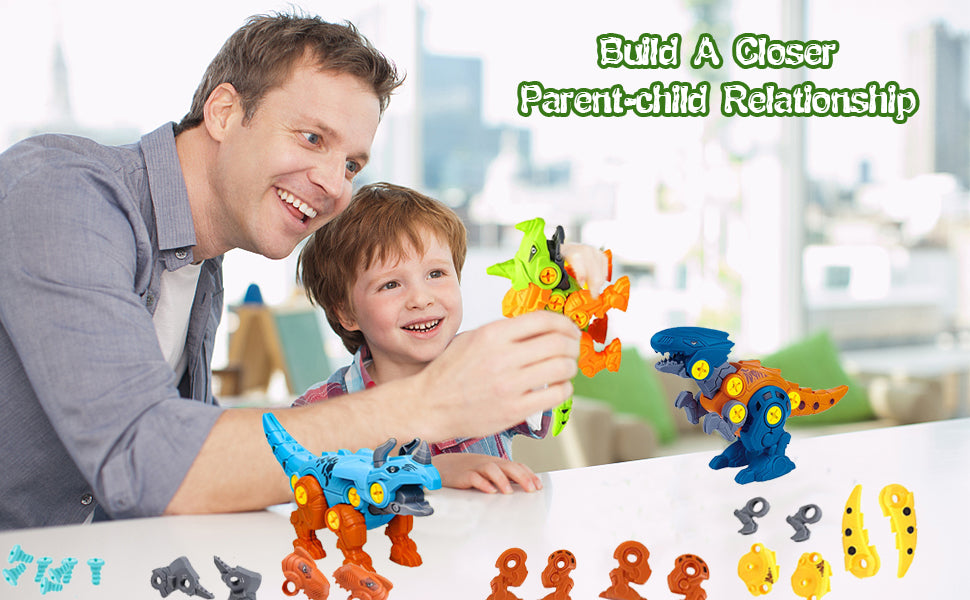 DIY Dino Building Toy Set (Pack of 4)