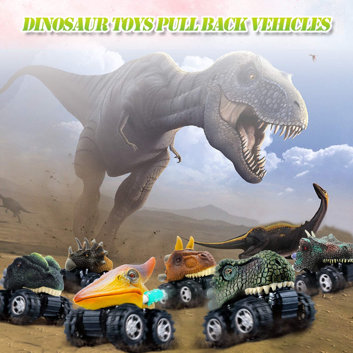 Dinosaur Mini Pull Back Monster Cars (Pack of 6) – TRexDino