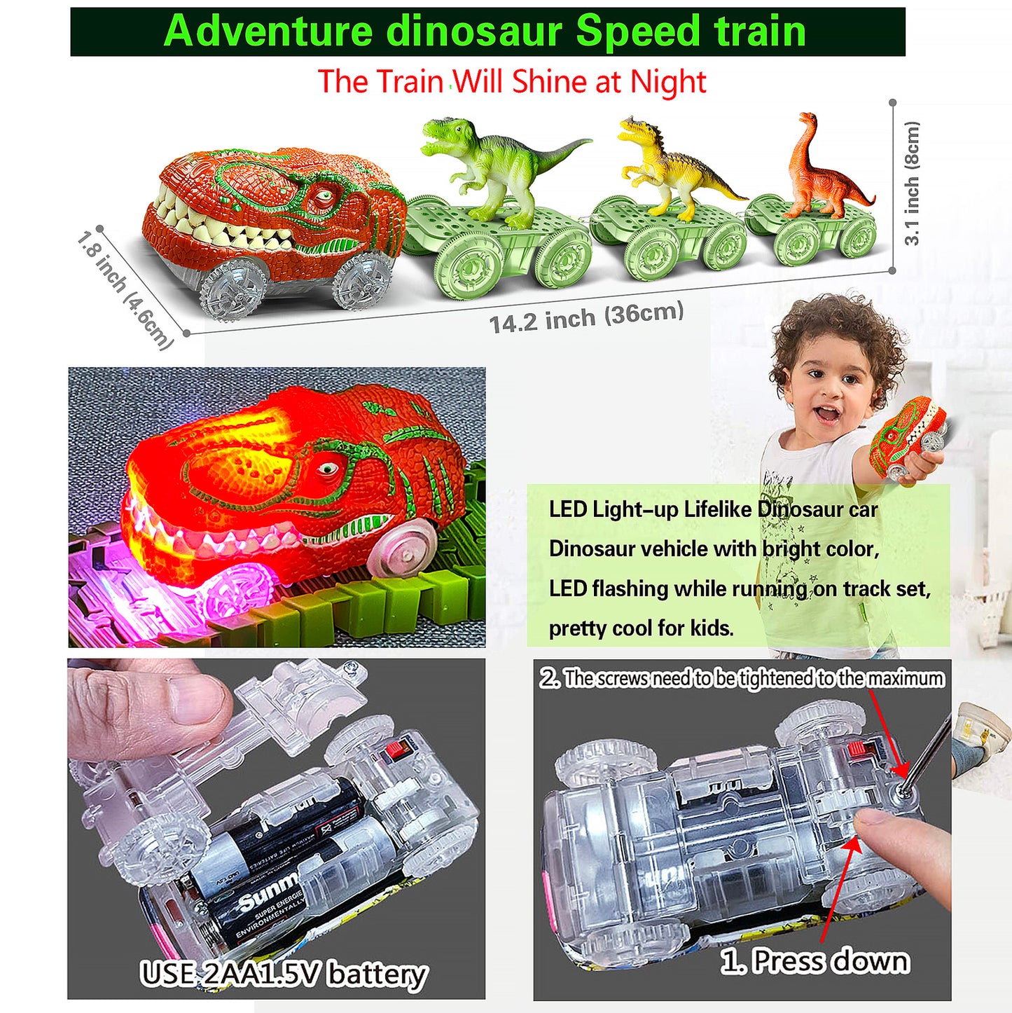 Dinosaur Speed Rail Train Set