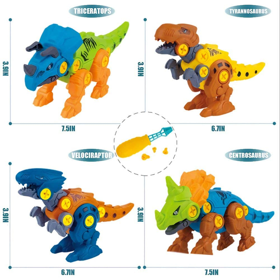 DIY Dino Building Toy Set (Pack of 4)